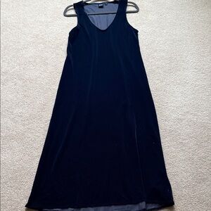 GAP Navy Velvet-Like Sleeveless Dress